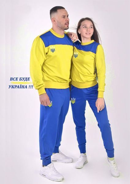 Парний спортивний костюм з українською символікою BLUE & YELLOW UA-036 фото