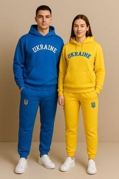 Парний спортивний костюм з українською символікою UA-085 фото